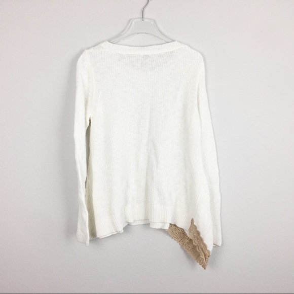 Logo | Cream Tan Lace Knit Sweater | Medium - Picture 2 of 6